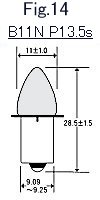 B3-1/2(rough glass) Miniature Flanged